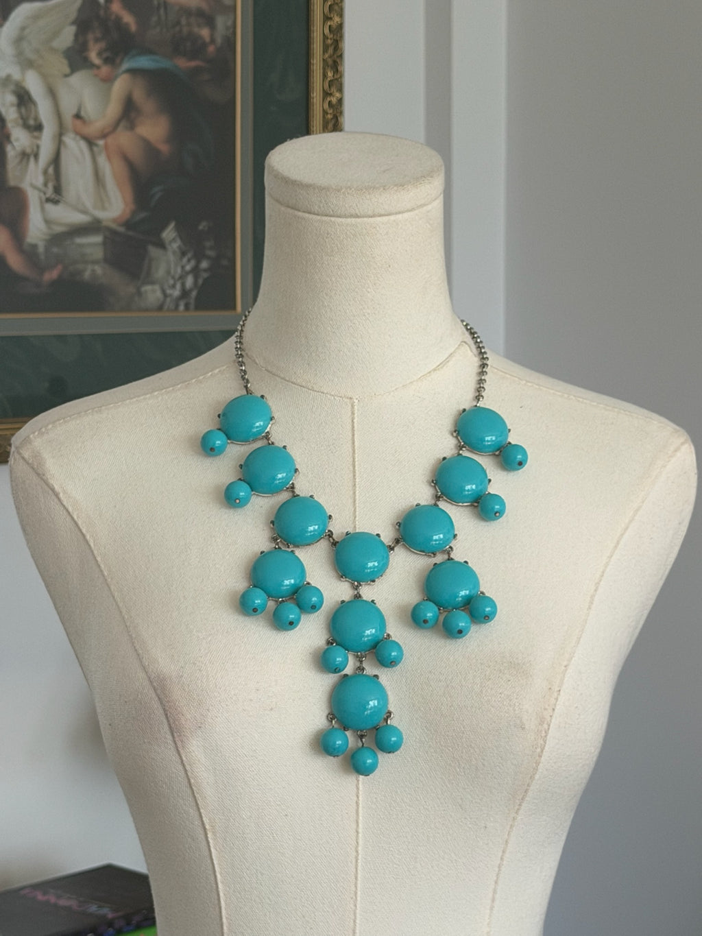 Turquoise Bubble Statement Necklace
