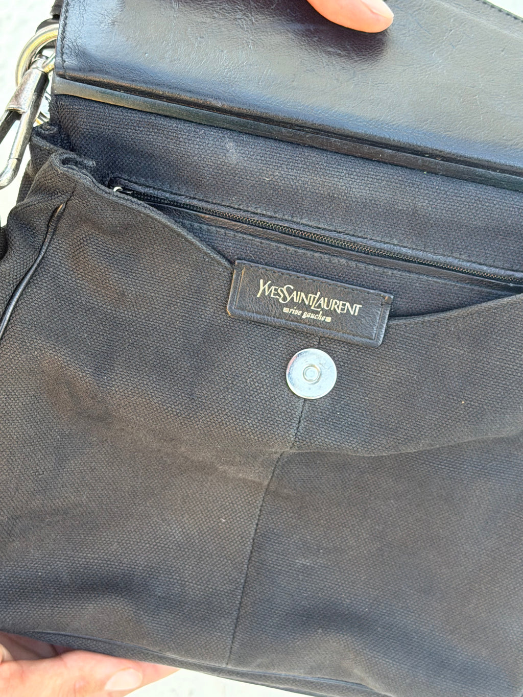 YSL  Mombasa Messenger Bag – Silver Antler Handle – Tom Ford Era (2001)