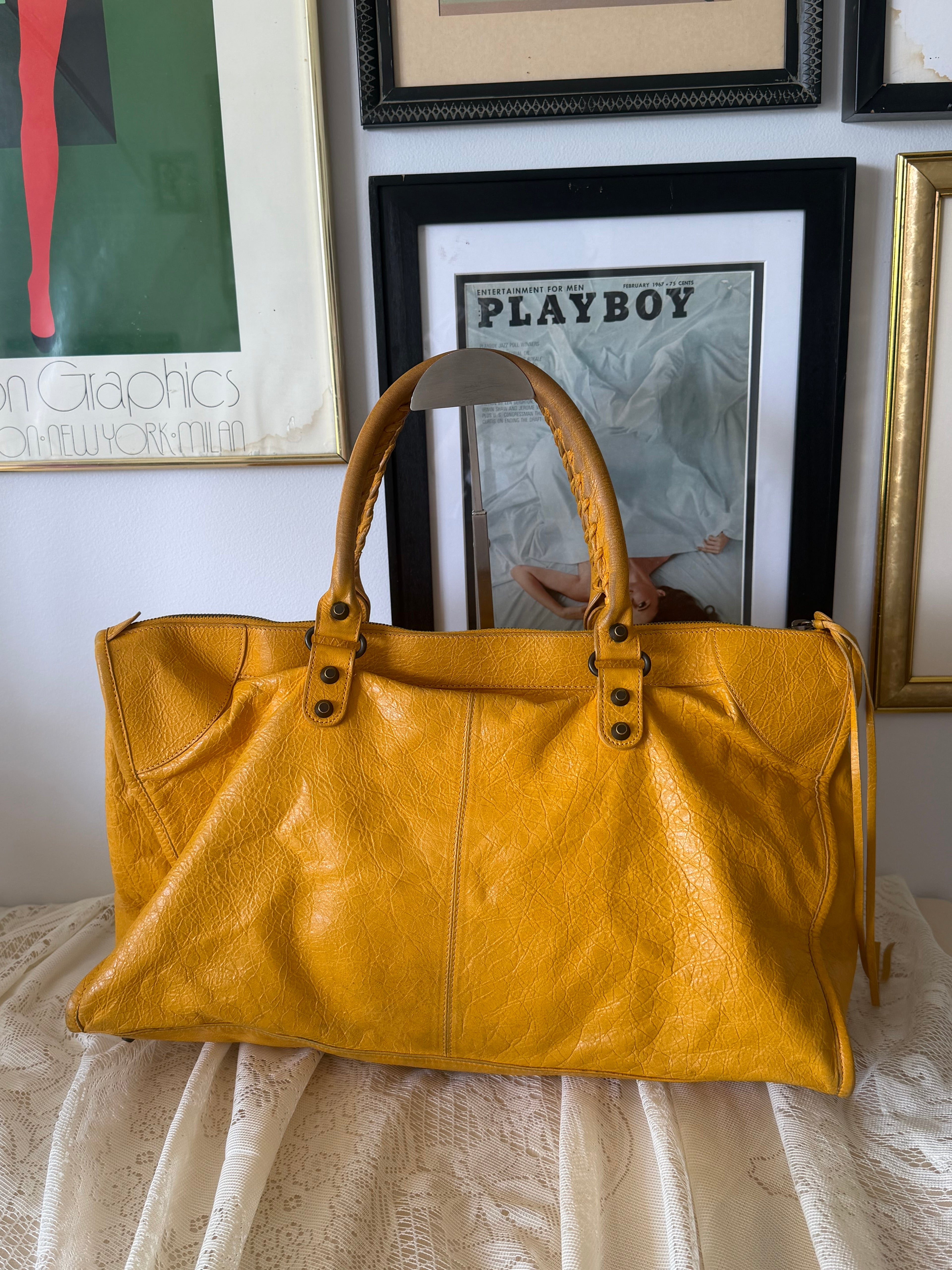Balenciaga Giant Work Bag Moutarde Yellow GH Hardware 2009