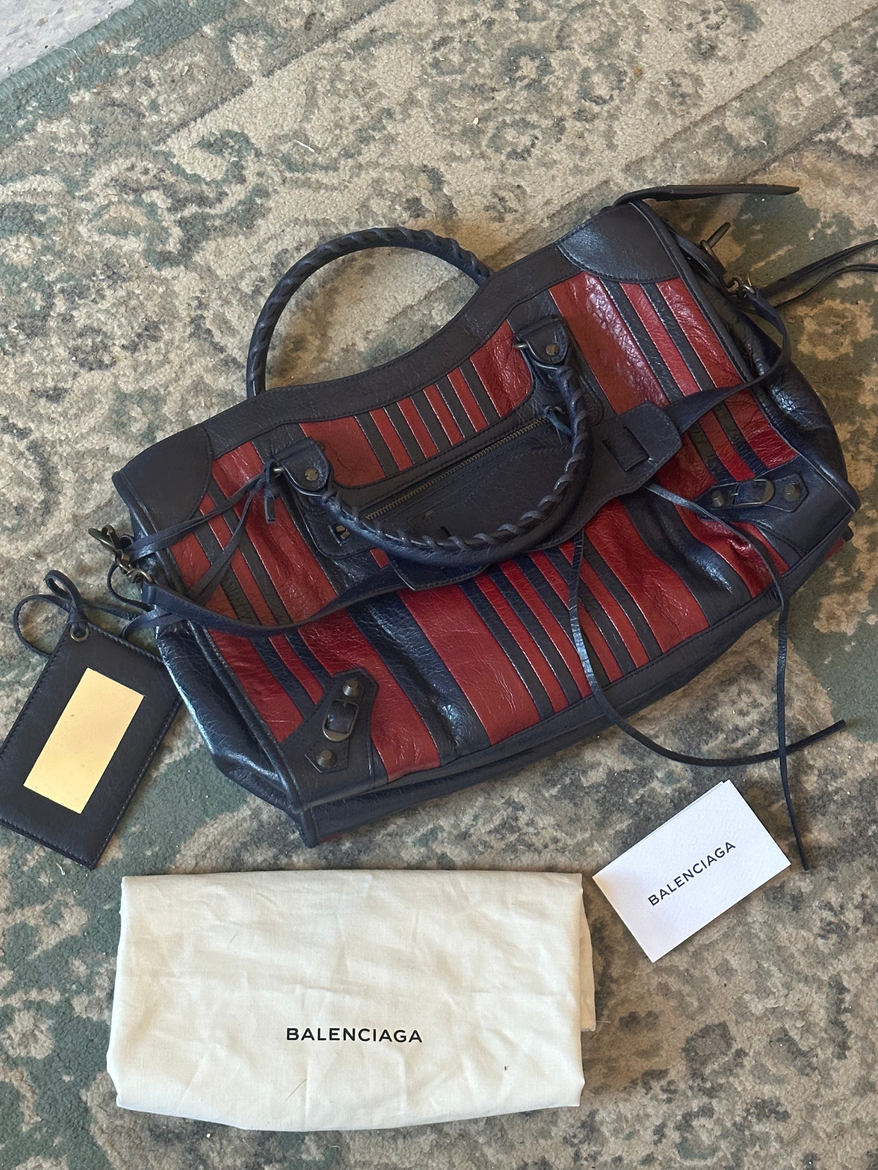 Balenciaga Striped City Bag – Fall/Winter Collection