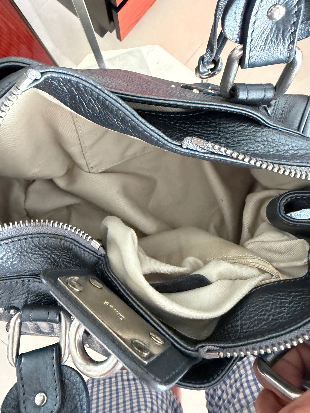 Chloé Paddington  Pebbled Leather Satchel Bag