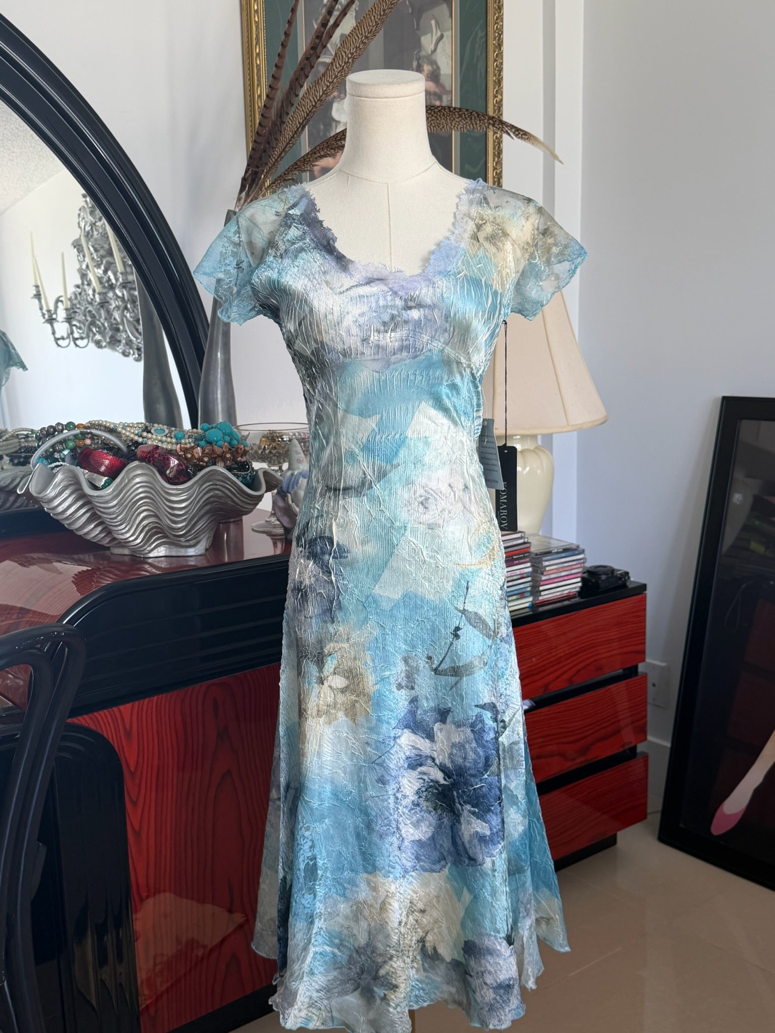 Watercolor Romantic Slip Dress xs