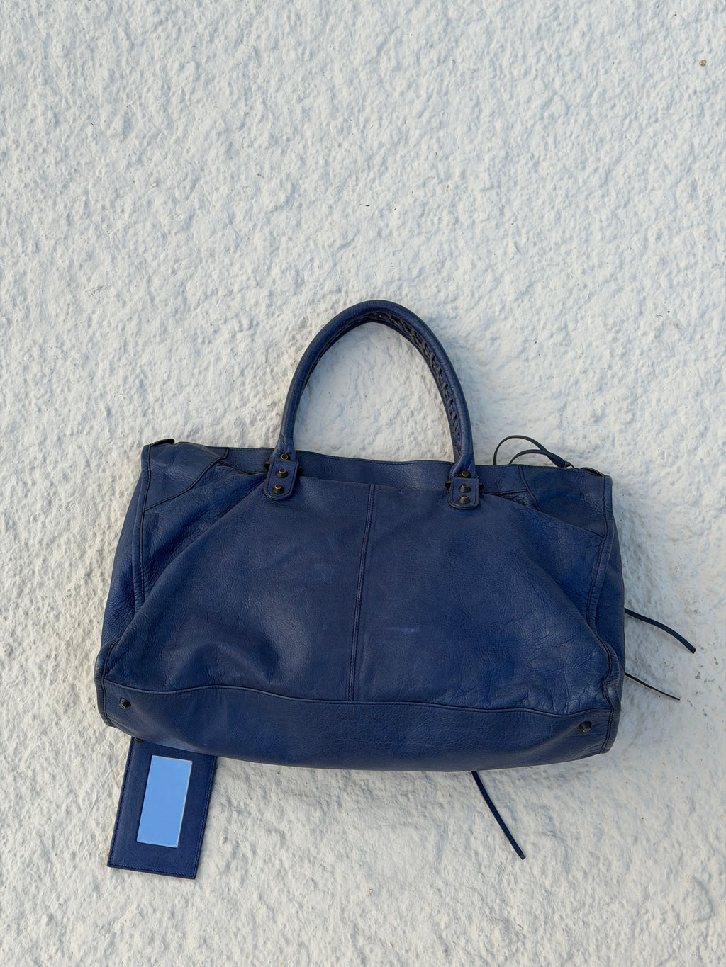 Balenciaga Work Bag in Blue Lambskin 2009
