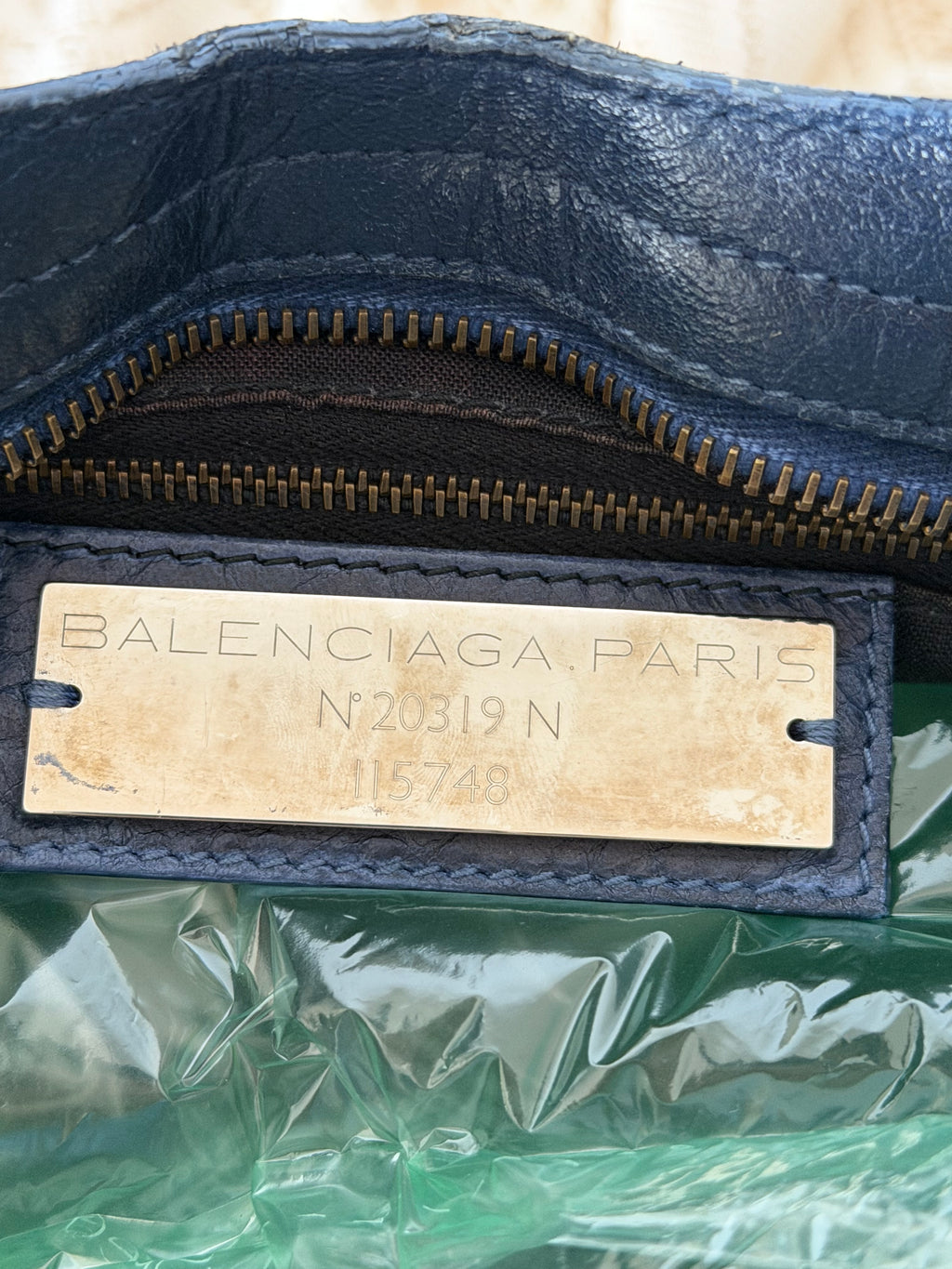 Balenciaga City Bag – Navy Blue Arena Leather (Late 2000s)