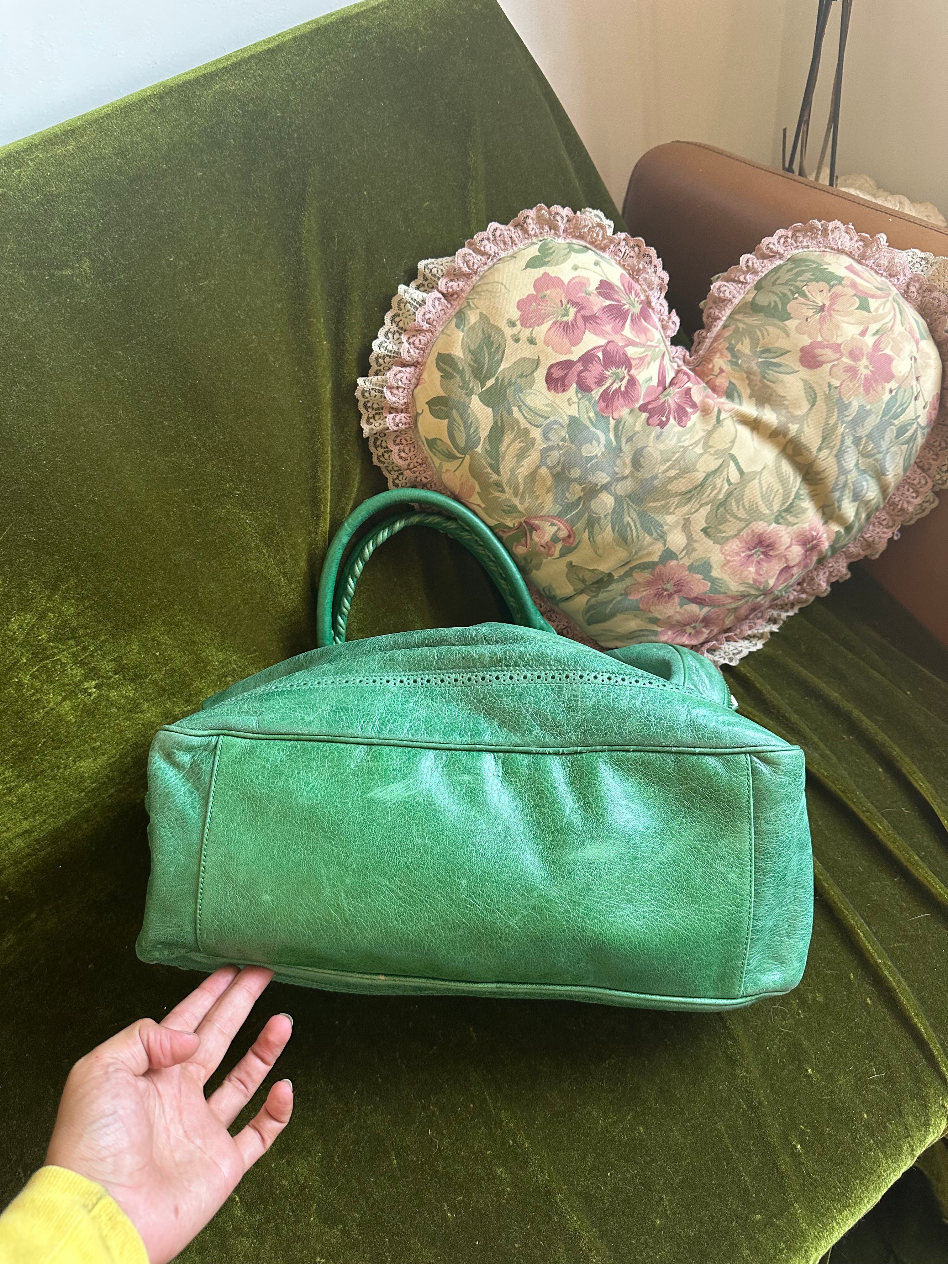 Emerald Green Brogue 12" City bag
