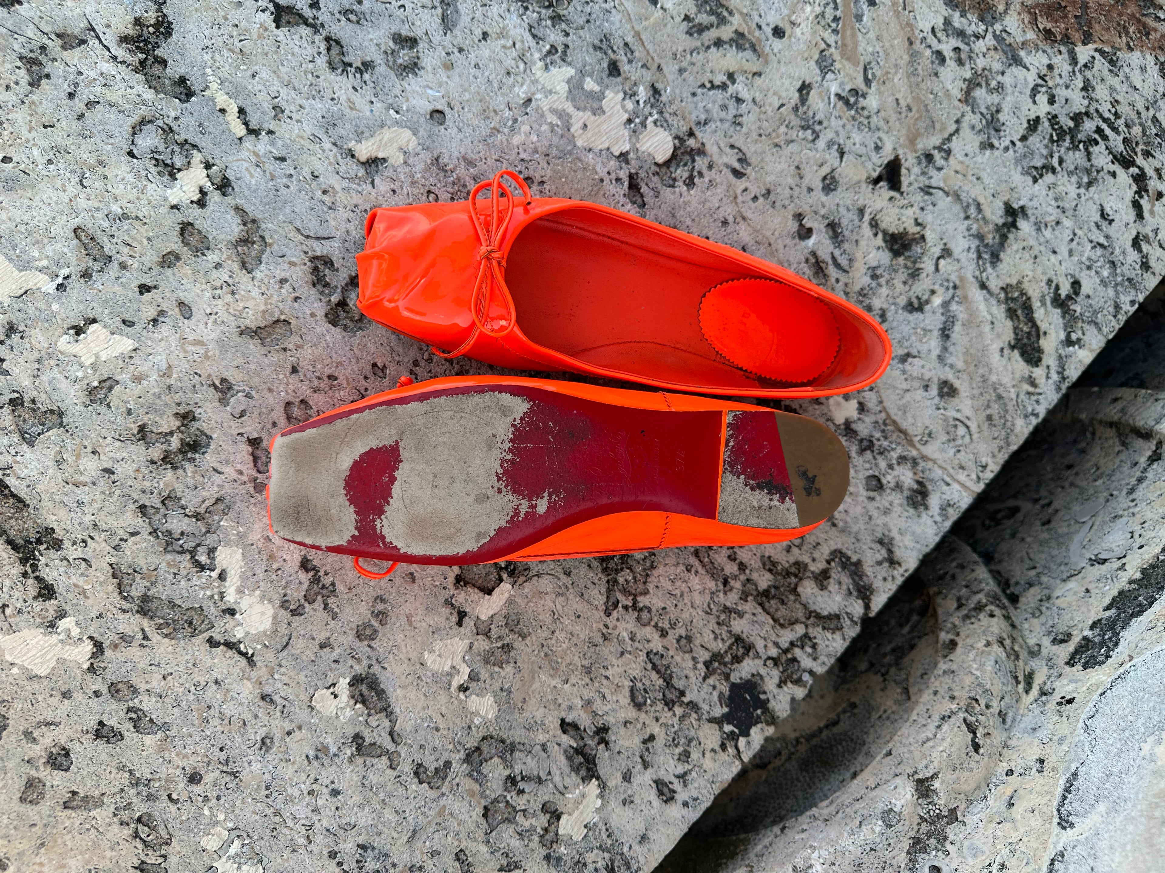 Christian Louboutin Mamadrague Patent Leather Ballet Flats 37.5