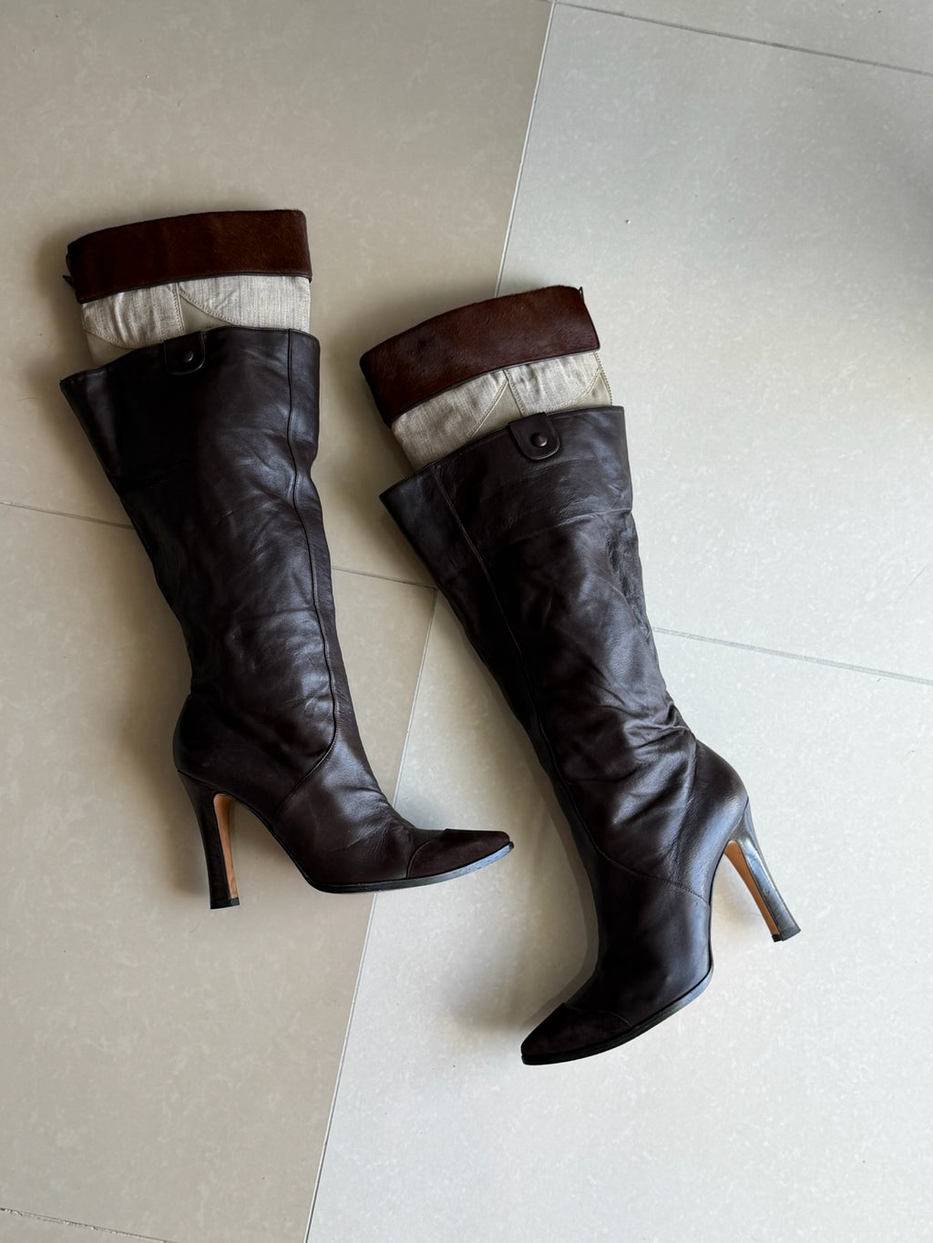Manolo Blahnik Pony Hair Boots 38.5