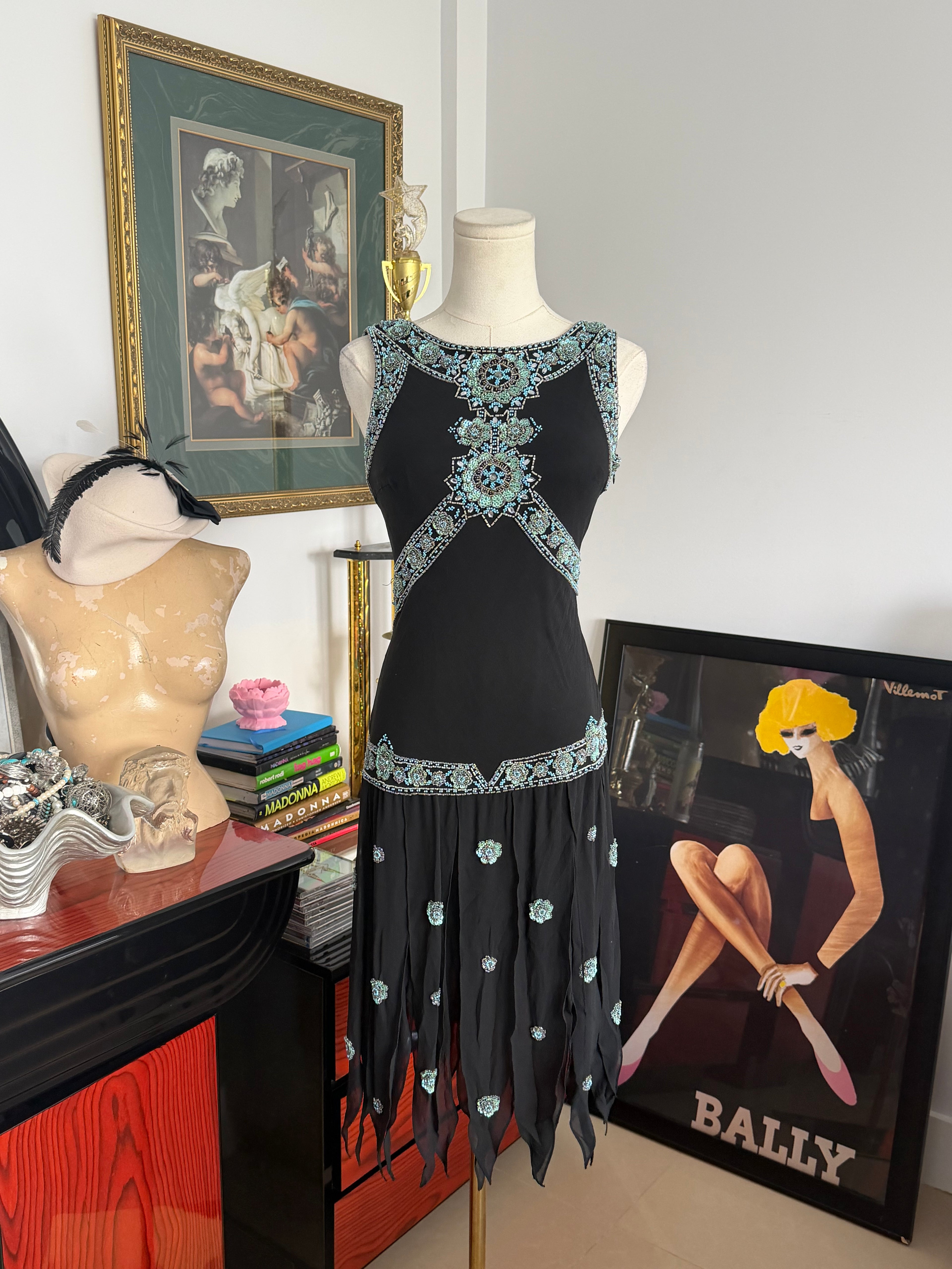 Sue Wong  Beaded Flapper Dress -6