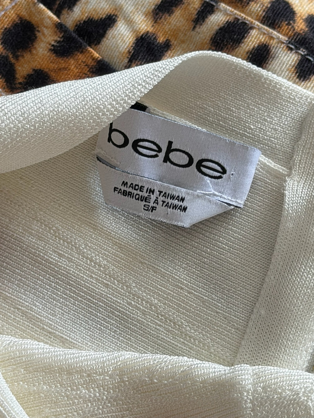 Bebe Cream Bandage Skirt S