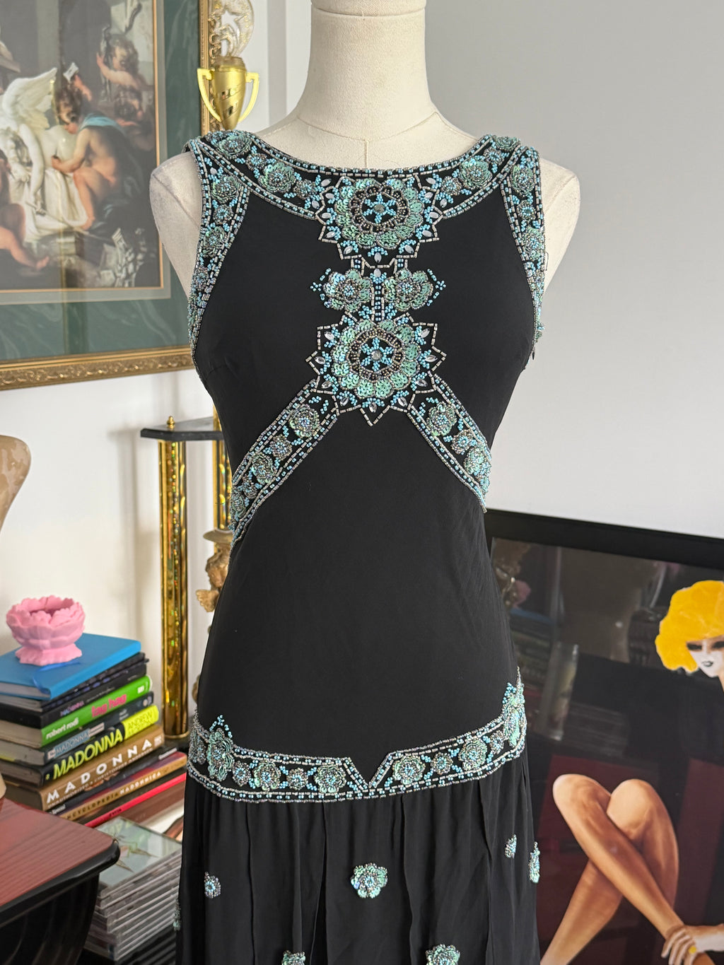 Sue Wong  Beaded Flapper Dress -6