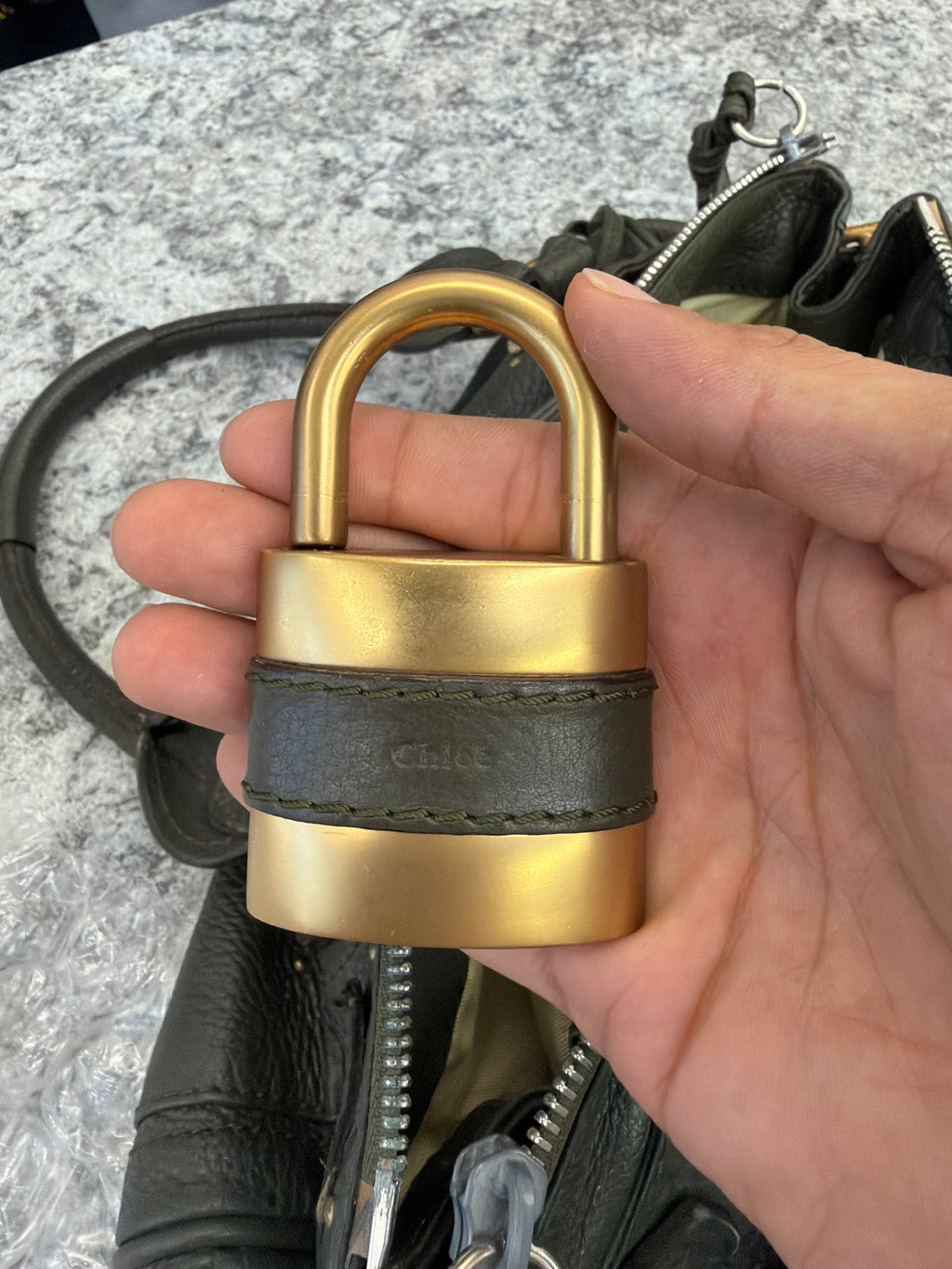 Chloé Paddington Satchel (2005) – Olive Green with Gold Hardware