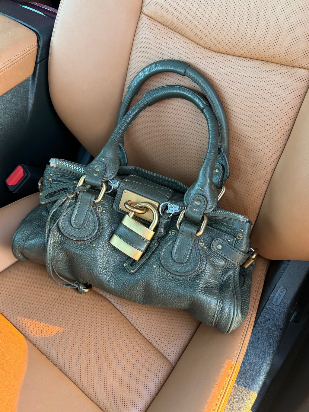 Chloé Paddington Satchel (2005) – Olive Green with Gold Hardware