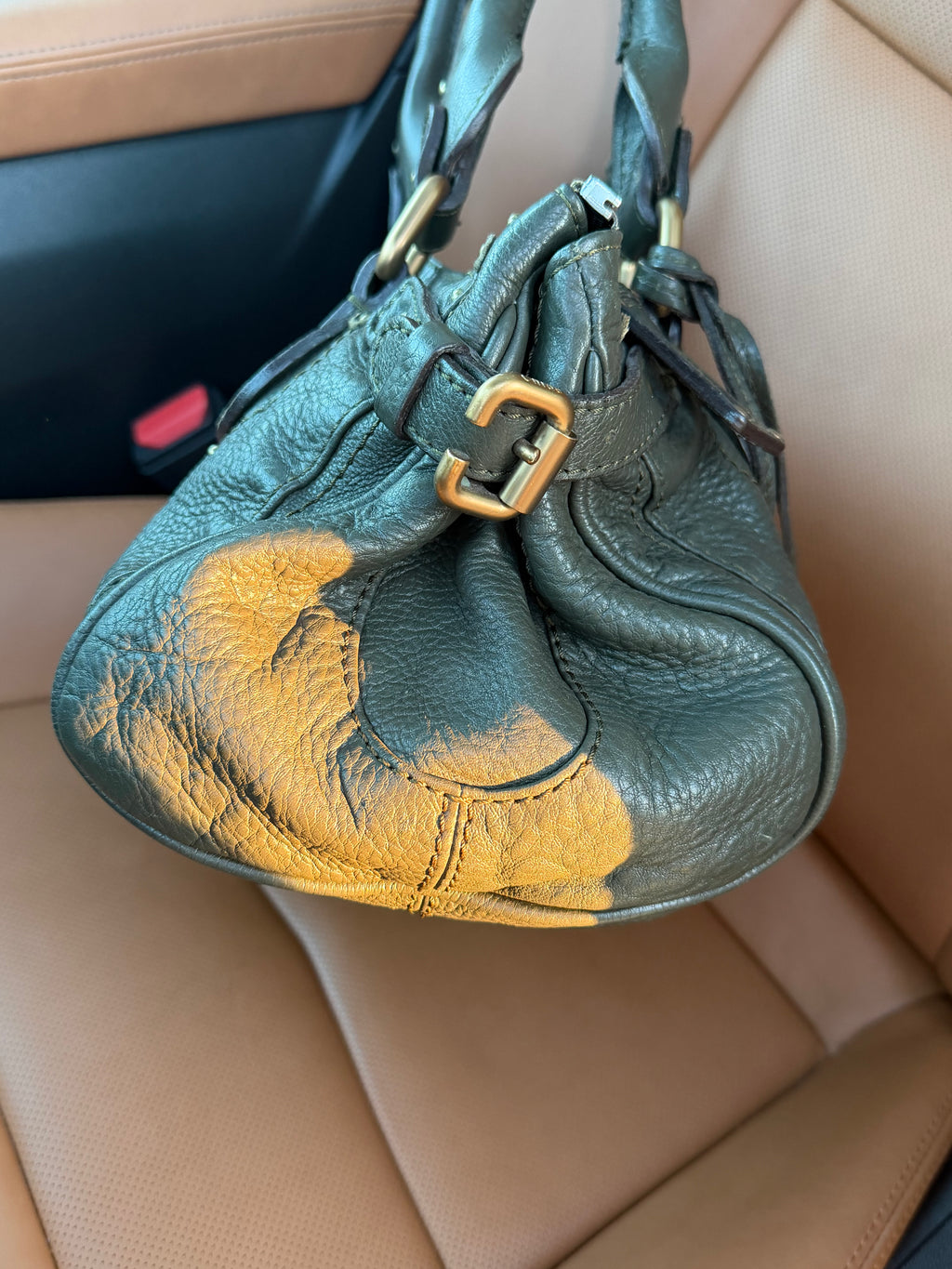 Chloé Paddington Satchel (2005) – Olive Green with Gold Hardware