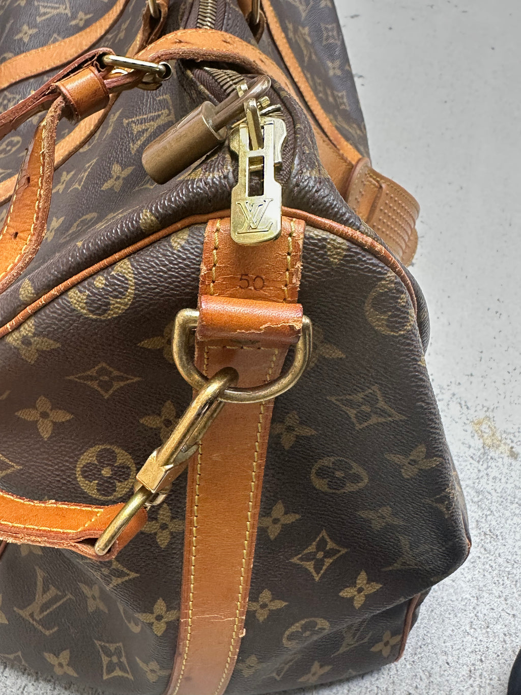Louis Vuitton Keepall 50 Monogram Canvas Travel Bag